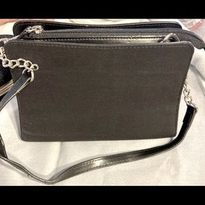 MICHE Petite Black Base Bag w/ silver Chain Jardware Handle Purse RARE